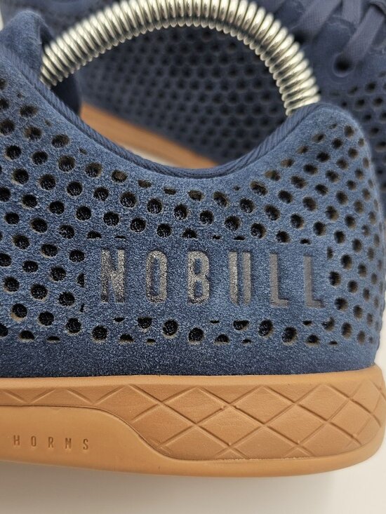 No Bull Perforated Leather Trainers Sneakers Blue Unisex Mens 8.5- Womens 10 NEW main image 9